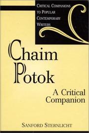 Cover of: Chaim Potok: a critical companion