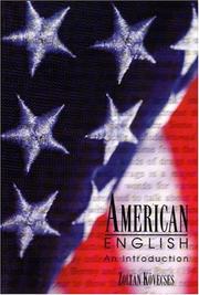 Cover of: American English by Kövecses, Zoltán.