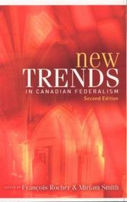 Cover of: New trends in Canadian federalism