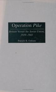 Cover of: Operation Pike by Patrick R. Osborn