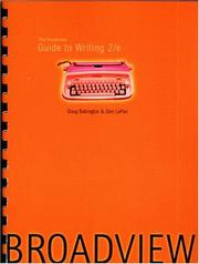 Cover of: The Broadview guide to writing