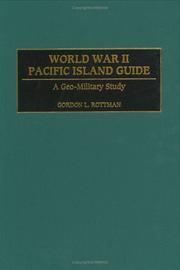 Cover of: World War II Pacific island guide by Gordon L. Rottman