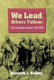 Cover of: WE LEAD, OTHERS FOLLOW by Kenneth Radley (LCol Ret'd)