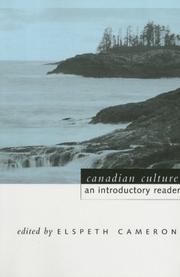Cover of: Canadian Culture: An Introductory Reader