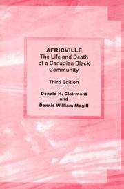 Cover of: Africville by Donald H. J. Clairmont