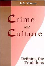 Cover of: Crime and Culture by Livy A Visano, Livy Visano