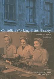 Cover of: Canadian Working-Class History: Selected Readings