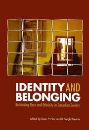 Cover of: Identity and Belonging: Rethinking Race and Ethnicity in Canadian Society