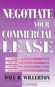 Cover of: Negotiate Your Commercial Lease (Self-Counsel Business Series)
