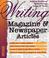 Cover of: Writing Magazine and Newspaper Articles (Self-Counsel Writing)