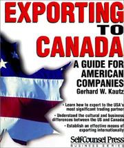 Cover of: Exporting to Canada: A Guide for American Companies (Self-Counsel Business Series)