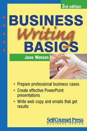 Cover of: Business Writing Basics (Self-Counsel Business)