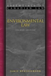 Cover of: Environmental Law (Essentials of Canadian Law)