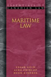 Cover of: Maritime law