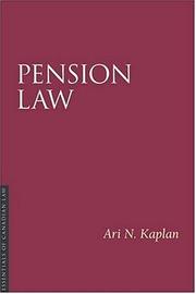 Cover of: Pension Law (Essentials of Canadian Law)