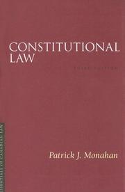 Cover of: Constitutional Law (Essentials of Canadian Law)