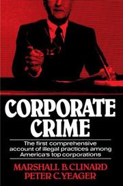 Cover of: Corporate Crime (Law and Society Series) by Marshall B. Clinard