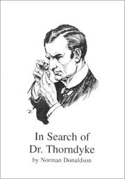 Cover of: In Search of Dr Thorndyke by Donaldson
