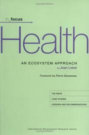 Cover of: Health: an ecosystem approach