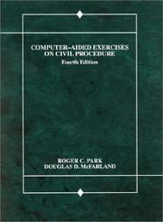 Cover of: Computer-aided exercises on civil procedure by Roger Park, Roger Park