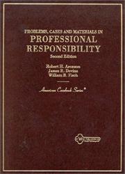 Cover of: Professional responsibility by Robert H. Aronson