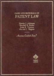 Cover of: Cases and materials on patent law