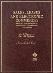 Cover of: Sales and Leases