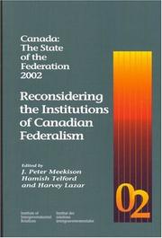 Cover of: Canada: The State Of The Federation 2002: Reconsidering The Institutions Of Canadian Federalism