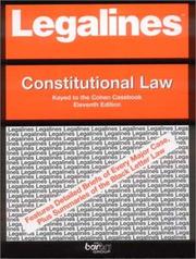 Cover of: Legalines: Constitutional Law by Jonathon Neville