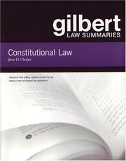 Cover of: Gilbert Law Summaries: Constitutional Law