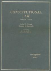 Cover of: Constitutional law by John E. Nowak