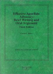 Cover of: Effective appellate advocacy: brief writing and oral argument