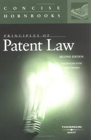 Cover of: Principles of patent law