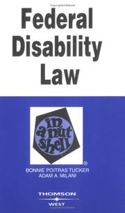 Federal disability law in a nutshell by Bonnie P. Tucker