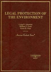 Cover of: Legal Protection of the Environment (American Casebook Series)