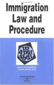 Immigration Law And Procedure In A Nutshell 2005 Edition