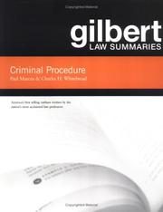 Cover of: Gilbert Law Summaries: Criminal Procedure, 16th Edition