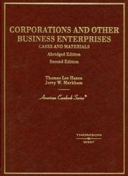 Cover of: Corporations And Other Business Enterprises, Cases And Materials