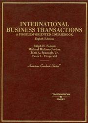 International business transactions by Ralph Haughwout Folsom