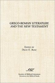 Cover of: Greco-Roman Literature and The New Testament: Selected Forms and Genres