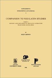 Cover of: Companion to Neo-Latin Studies (Supplementa Humanistica Lovaniensia, 5)