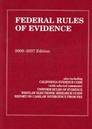 Cover of: Federal Rules of Evidence, 2006-2007