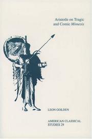 Cover of: Aristotle On Tragic and Comic Mimesis (American Classic Studies, No 29) by Leon Golden