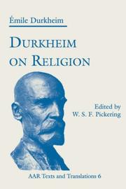 Cover of: Durkheim on religion by Émile Durkheim