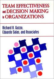 Cover of: Team effectiveness and decision making in organizations