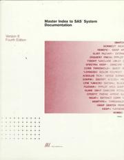 Cover of: Master index to SAS System documentation.