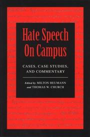 Cover of: Hate Speech On Campus: Cases, Case Studies, and Commentary