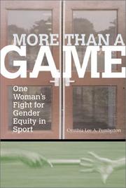 Cover of: More Than a Game by Cynthia Lee A. Pemberton, Donna de Varona