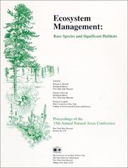 Ecosystem management by Natural Areas Conference (15th 1988 State University of New York College of Environmental Science and Forestry)