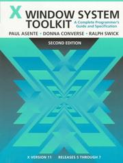 X Window system toolkit by Paul J. Asente